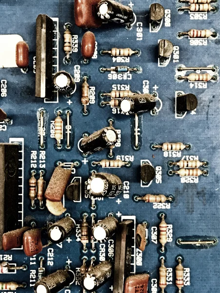 Fechar a placa de circuito de computador — Fotografia de Stock