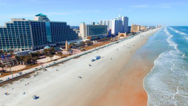Daytona Beach, Fl - Şubat, 2016: Şehir manzarası hava görünümünü 