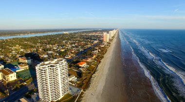 Beautiful aerial view of Daytona Beach on a sunny day, FL clipart