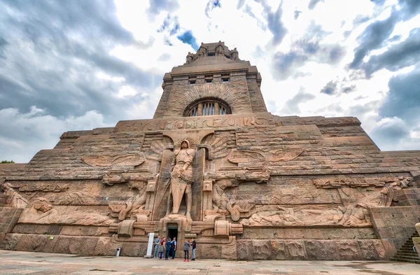 Leipzig, Duitsland. Monument to the Battle of de Naties — Stockfoto