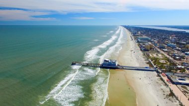 Daytona Beach, Fl - Şubat, 2016: Şehir manzarası hava görünümünü 