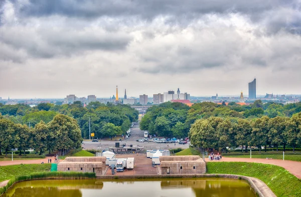 Leipzig, Almanya Hava panoramik manzaralı — Stok fotoğraf