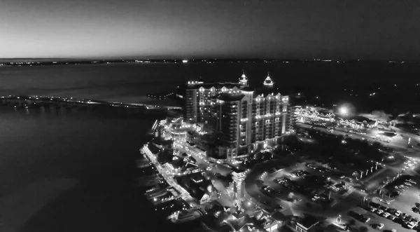 Destin på natten, aerial view - Florida — Stockfoto