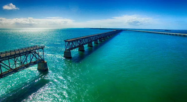 Bahia Honda State Park, antenn panoramautsikt över Visa - Florida - Usa — Stockfoto