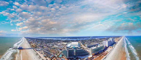 Solnedgång över Daytona Beach, Flygfoto — Stockfoto