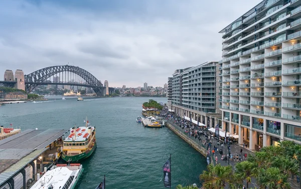 Vista aérea do horizonte de Sydney, Austrália — Fotografia de Stock