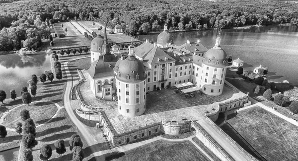 Aerial view of Moritzburg Castle in Saxony - Germany