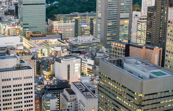 Tokió éjszakai légi látképére, Japán — Stock Fotó