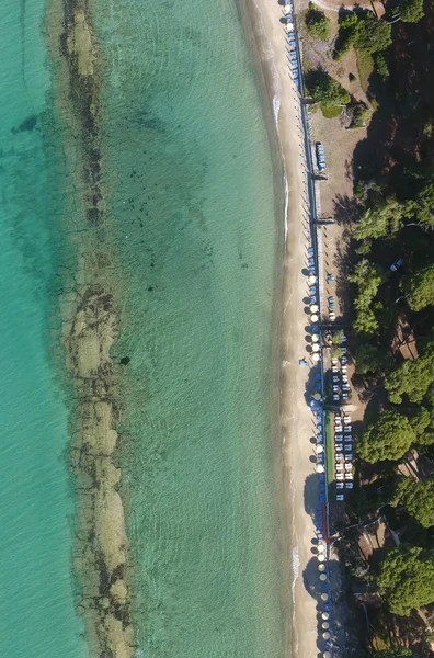 トスカーナのビーチ、イタリア トーレ Mozza のオーバーヘッド パノラマ ビュー — ストック写真
