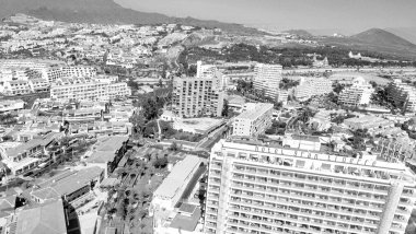 Tenerife, İspanya - 7 Eylül 2016: Las Americas havadan görünümü