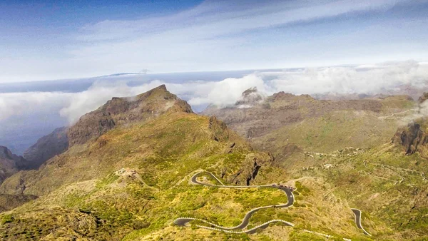 Vista aérea de las montañas de Tenerife, Islas Canarias - España — Foto de Stock