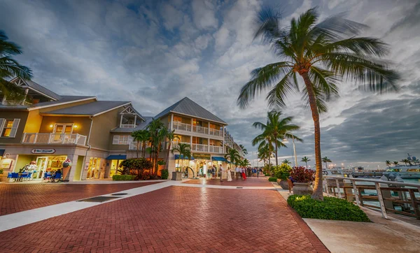 Praça Mallory ao entardecer, Key West — Fotografia de Stock