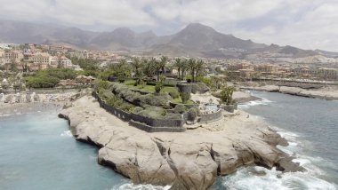 Aerial view of Playa de Las Americas in Tenerife, Canary Islands clipart