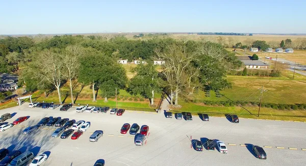 Overhead view of Oak Alley Plantation in Lousiana