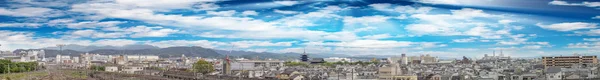 Olbrzymie panoramicznym widokiem panoramę Kyoto, Japonia — Zdjęcie stockowe