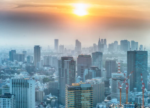 TOKYO - 23 MAGGIO 2016: Vista panoramica sullo skyline della città al tramonto . — Foto Stock