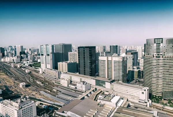 Shinagawa station och skyline, Tokyo — Stockfoto