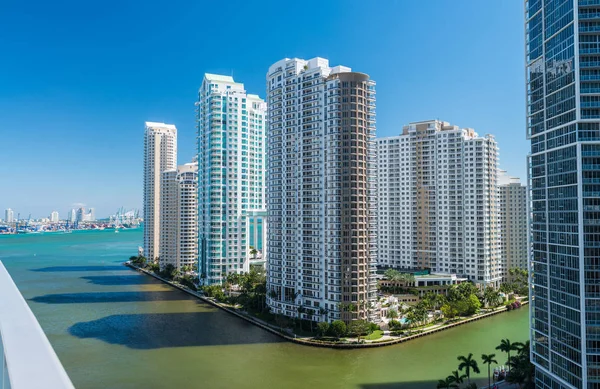 Panorama Brickell Key, Miami - Florida - Usa — Stock fotografie