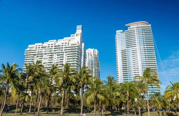 Gebouwen van Miami South Pointe Park (Florida) — Stockfoto