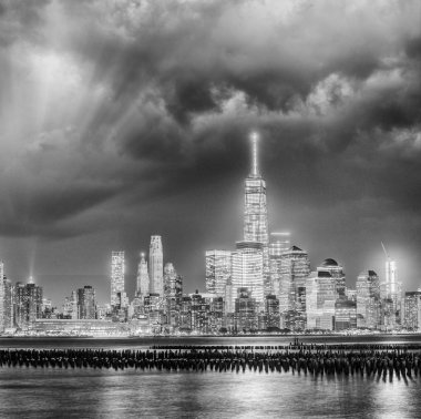 Siyah beyaz New York Skyline