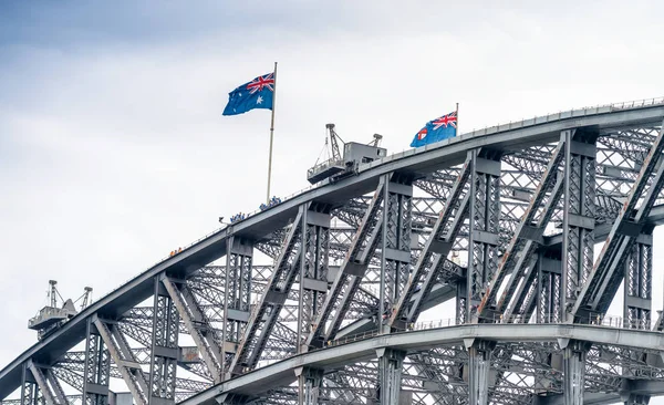 A Sydney Harbour Bridge, új-Dél-Wales - Aust fém szerkezet — Stock Fotó
