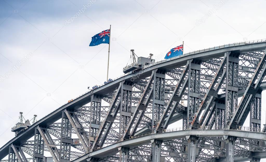 Metal structure of Sydney Harbour Bridge, New South Wales - Aust