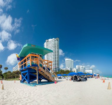 Miami Beach manzarası güzel bir güneşli gün