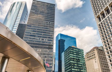 Modern mimari ve manzarası Downtown Manhattan, Nyc - ABD