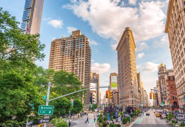 New York City - Haziran 2013: Manhattan Flatiron Binası cephe