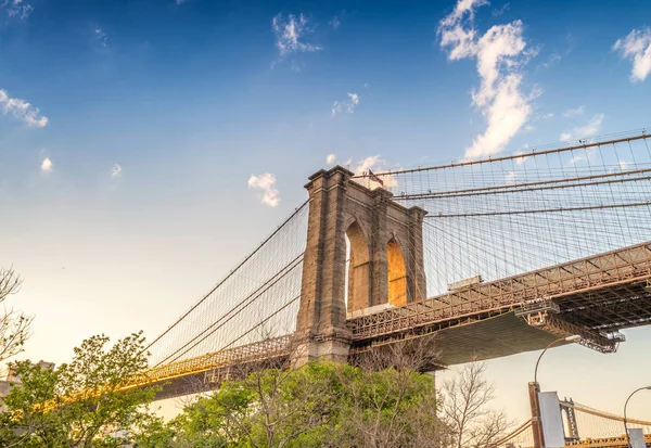 Brooklyn Bridge Tower, New York City — Stock Photo, Image