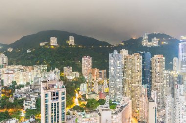 Hong kong gece manzarası