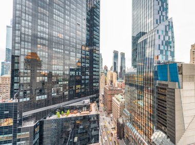 New York City - Manhattan gökdelen günbatımı