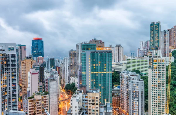 Hong kong Nachtansicht — Stockfoto