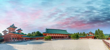 Heian tapınak panoramik görünümü, Kyoto - Japonya