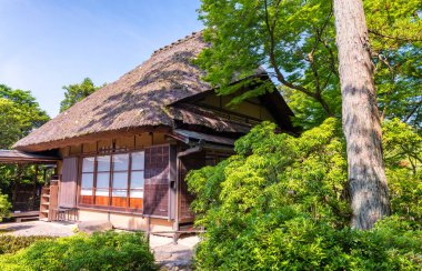 Nara, Japonya - Isuien Bahçe. Japon tarzı Bahçe