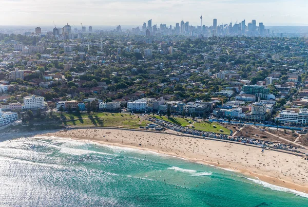 Bondi Beach z helikoptera, Sydney — Zdjęcie stockowe