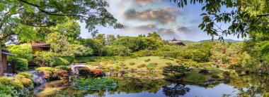 Nara, Japonya - Isuien Bahçe. Japon tarzı Bahçe
