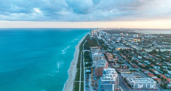 Miami Beach kusten, Flygfoto — Stockfoto