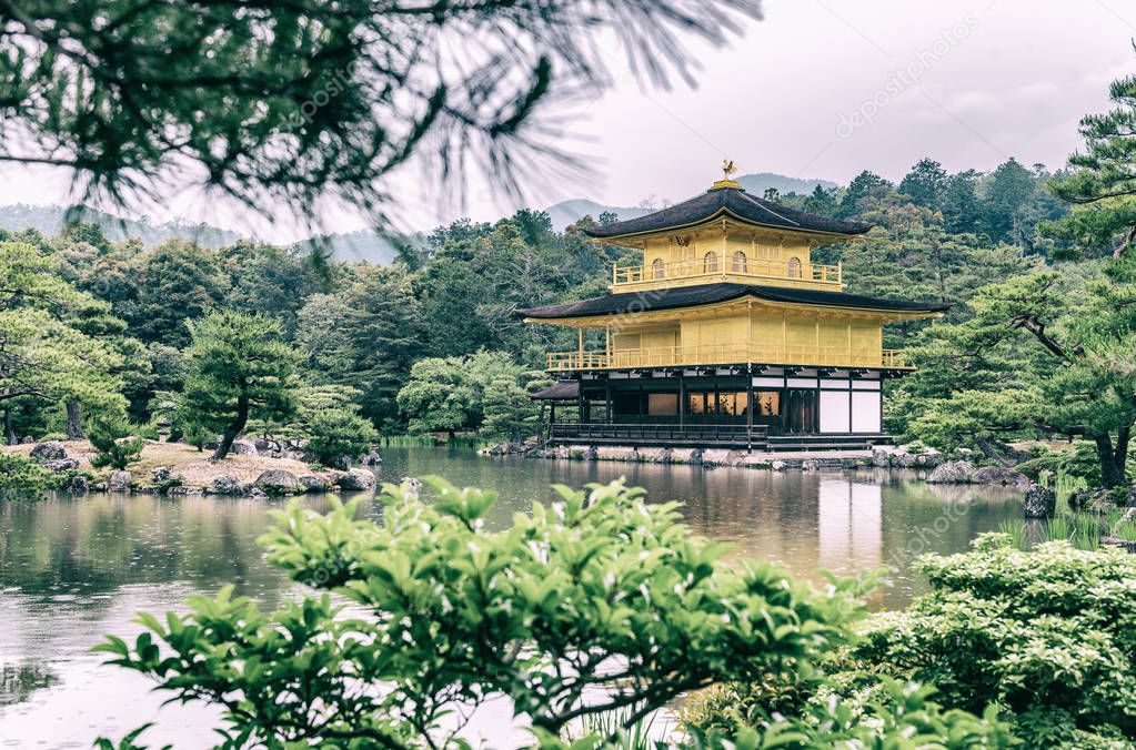 The Golden Pavilion (Kinkaku-ji) of Kyoto, Japan