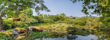 Nara, Japonya - Isuien Bahçe. Japon tarzı Bahçe