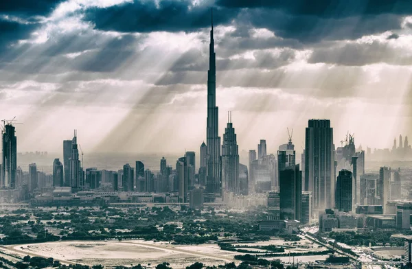 Вид с воздуха на центр Дубая — стоковое фото