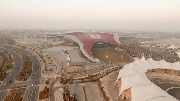Aerial view of Ferrari World Park