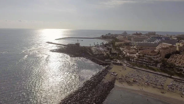 Playa de Los Cristianos, Tenerife vista aérea — Foto de Stock