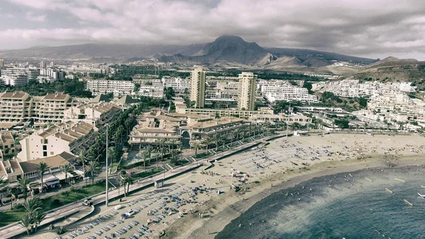 Aerial view of Playa de Los Cristianos - Tenerife, Spain — Stock Photo, Image
