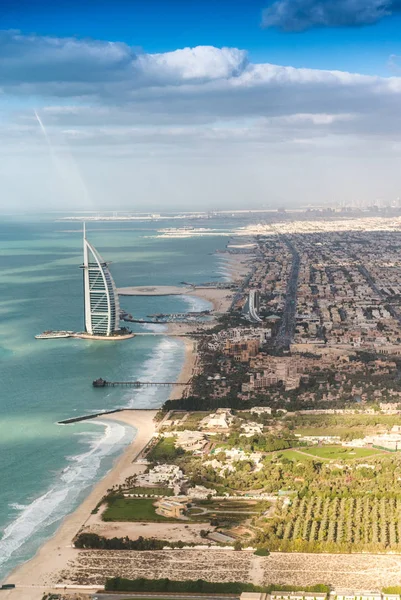 Dubai coastline from the air — Stock Photo, Image