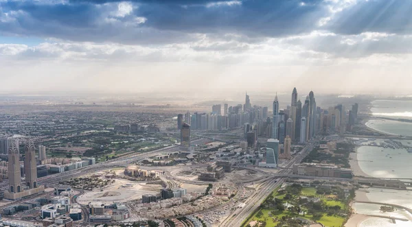Dubai Downtown aus der Luft — Stockfoto