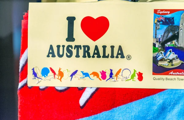 Én szerelem Ausztrália kártya — Stock Fotó