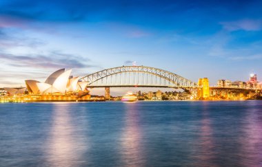 Sydney manzarası, gece ışıkları