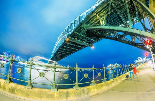 Sydney Harbour Bridge, vidvinkel vy — Stockfoto