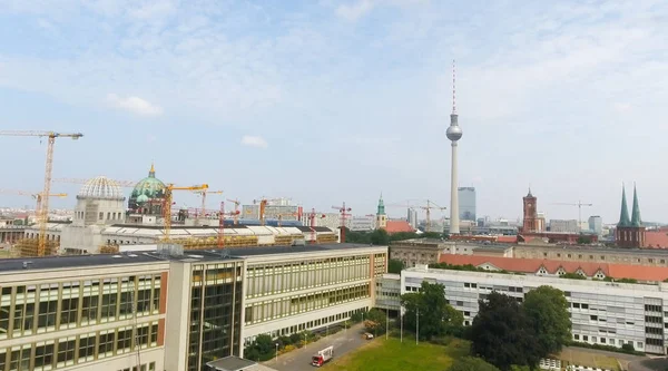 Berlin, Allemagne. Vue aérienne de la cathédrale et de la tour de télévision — Photo
